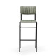Bourbon Vintage Style Faux Suede Bar Stool